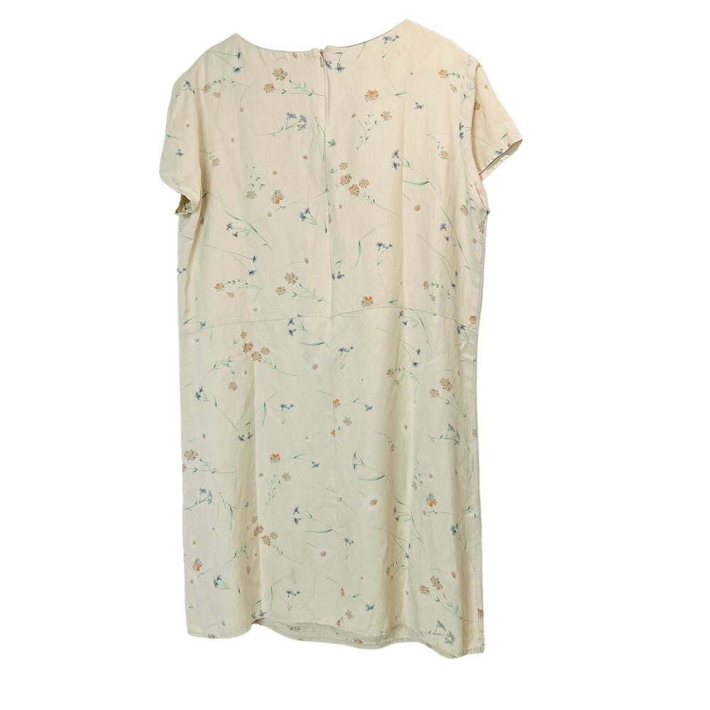 BRYN CONNELLY Women's Linen Blend Shift Dress Wrap Skirt  16 - Picture 3 of 6